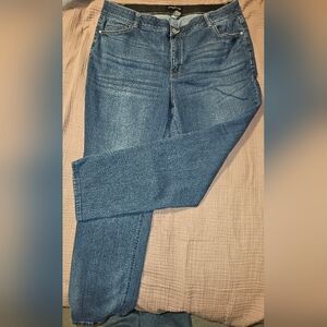 Morgan & Walker Slim Straight Jeans 16W Medium Wash Stretch